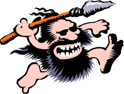 graphic of caveman series logo